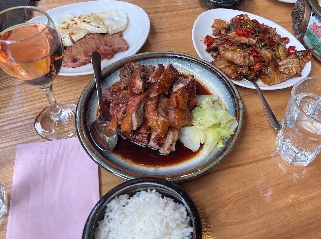 Warm food after a day in town